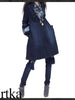 ready for fall knitted denim coat