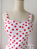 wild heart polka dot retro top/skirt