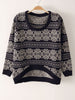 Nordic semi-circular hem sweater