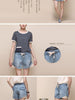 lace trim shorts