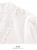scalloped lace mesh cardigan