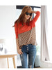 lunch date polka-dotted top