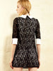 lace mini dress with contrast color