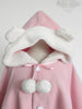 bear ears wool cashmere cape