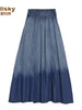 Clearance - applique embroidery denim skirt