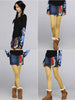 lotus pond denim mini skirt