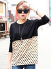 lunch date polka-dotted top