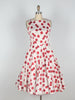 sweet and sour cherry retro long dress