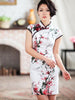 plum blossoms Mandarin dress