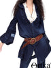 ready for fall knitted denim coat