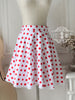 wild heart polka dot retro top/skirt