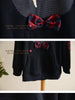 bow cat hoodie