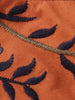 sloping embroidered shoulder top