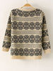 Nordic semi-circular hem sweater