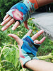 retro style tri-color wool gloves