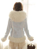 powder blue hue hooded coat