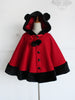 bear ears wool cashmere cape