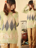 fuzzy diamond sweater