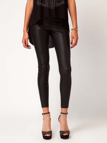 Clearance - skinny punk leather leggings
