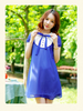 scholarly chiffon bow dress