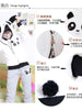 panda hooded plush coat