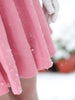 wood house pink with white lace princess dress