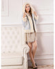 powder blue hue hooded coat
