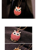 pink owl necklace