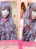 Harajuku gradient purple curly wig