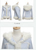 powder blue hue hooded coat