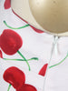 sweet and sour cherry retro long dress
