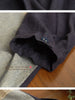 grey color block linen pullover