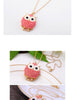 pink owl necklace