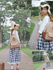 sweet blue plaid skirt