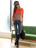 lunch date polka-dotted top
