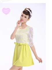 sunny daisy crochet lace dress