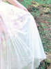 vintage garden sheer double-layered skirt