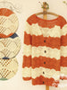 v-neck pierced striped knit cardigan