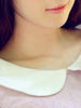 lavender back button top with collar