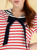 sailor collar striped t shirt