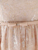 glossy bare back dress