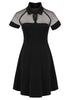 Spring collection - mesh top sweetheart skater dress