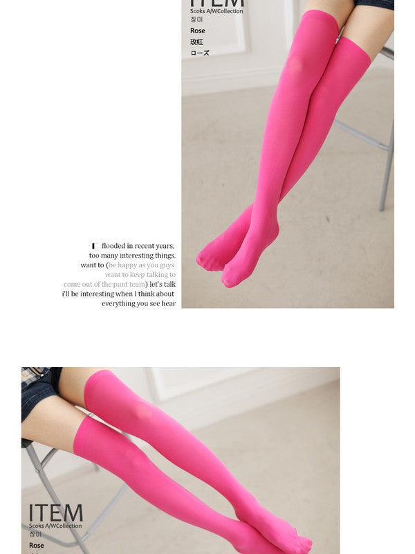 Neon Pink Thigh High socks