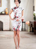 plum blossoms Mandarin dress