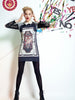 Clearance - pearl sleeves retro wool dress