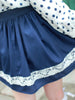 lace ruffle blue skirt