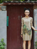 lotus bare collar sweater dress