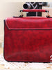 vintage college stitched satchel