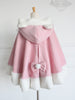 bear ears wool cashmere cape