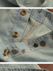 retro buttons denim overall